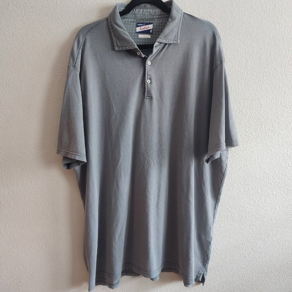 Johnnie-O Mens Surfside Performance Polo Shirt Short Sleeve Golf Gray Size XXL